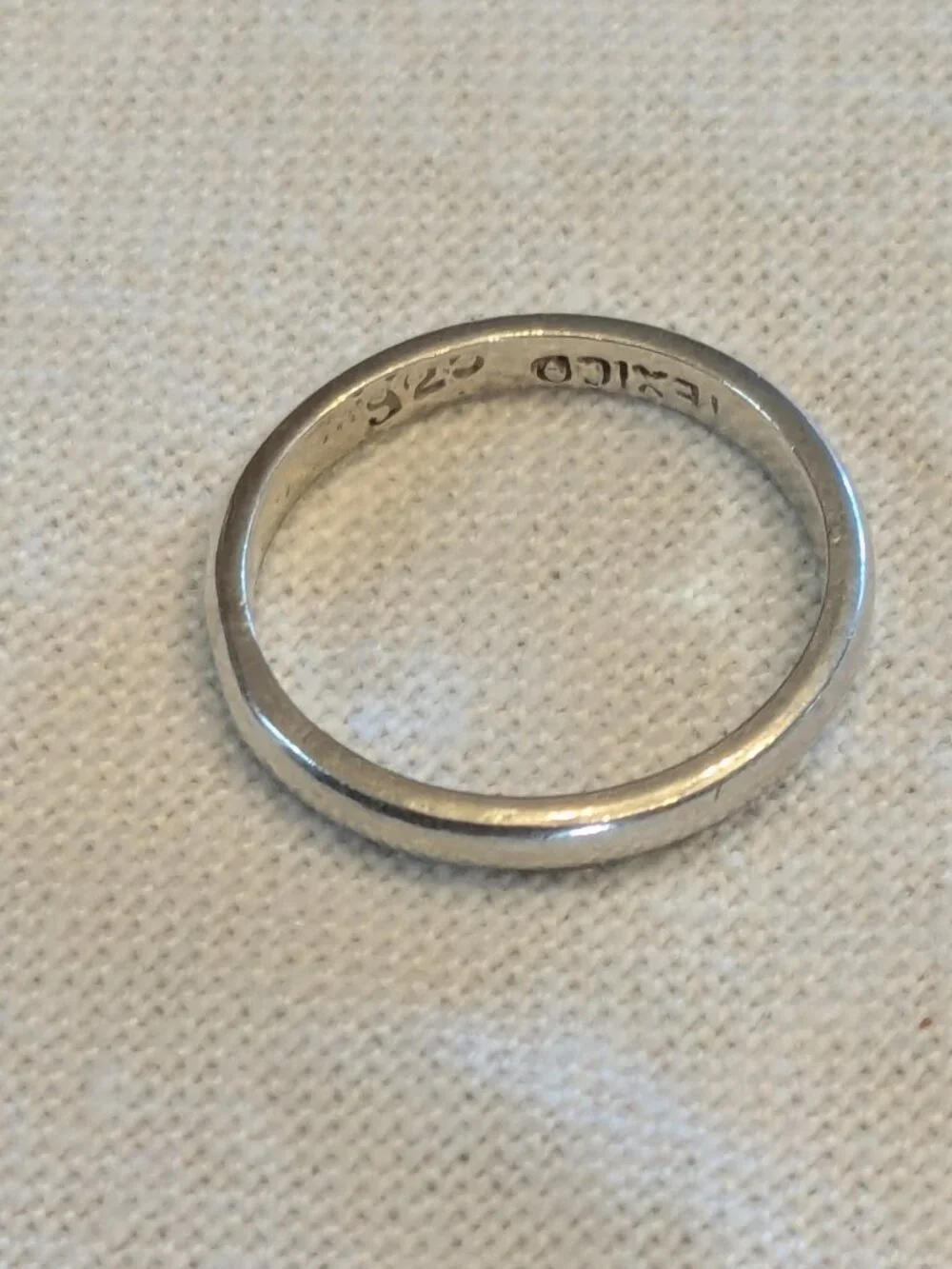 Vintage Taxco Mexico Sterling Silver Band Ring Minimalist 925 Wedding Stackable